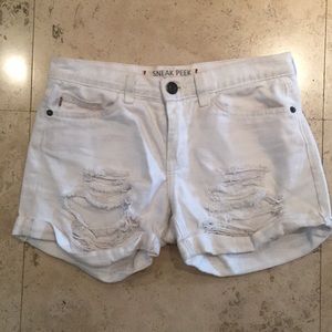 Boyfriend jean white shorts